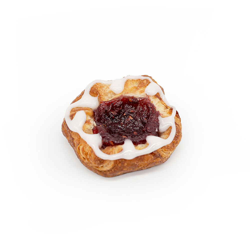 80244 Mini Raspberry Crown Danish Pastry with Icing