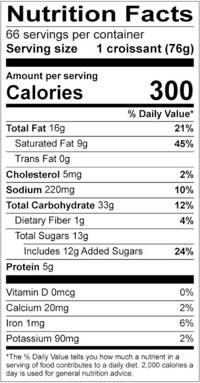21821500 Schulstad Chocolate Hazelnut Filled Croissant Nutrition Facts