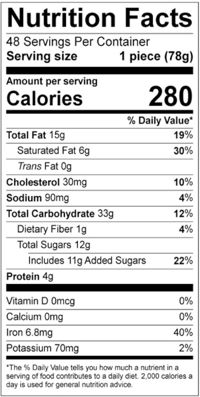 6097 Schulstad Large Apple Crown Danish Nutrition Facts