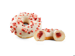 228290 Berries & Cream Filled Ring Donut