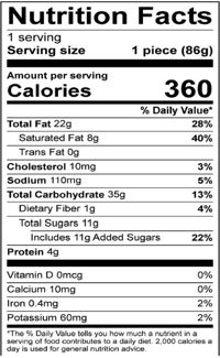 227289 Schulstad Almond Danish Doughnut Nutrition Facts