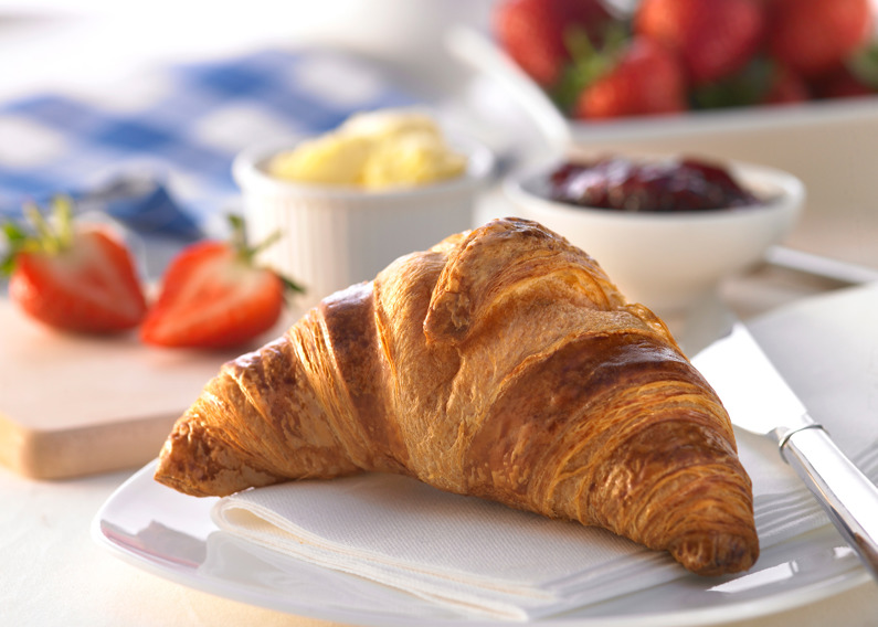 17901500 Medium All Butter Croissant on Breakfast Table - Schulstad USA